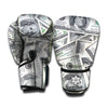 US Dollar Pattern Print Boxing Gloves