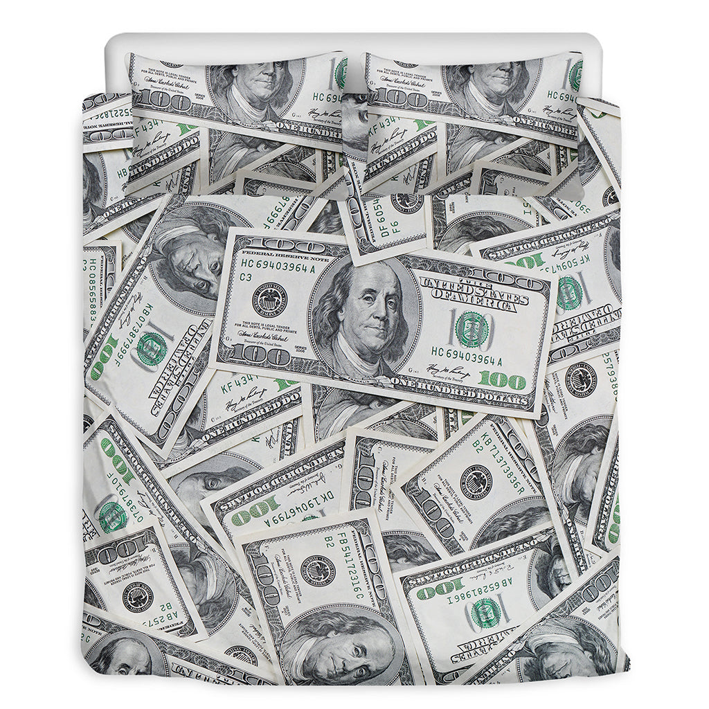 US Dollar Pattern Print Duvet Cover Bedding Set