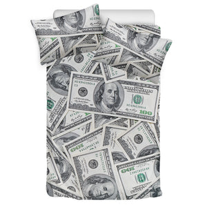 US Dollar Pattern Print Duvet Cover Bedding Set