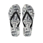 US Dollar Pattern Print Flip Flops