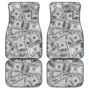 US Dollar Pattern Print Front and Back Car Floor Mats