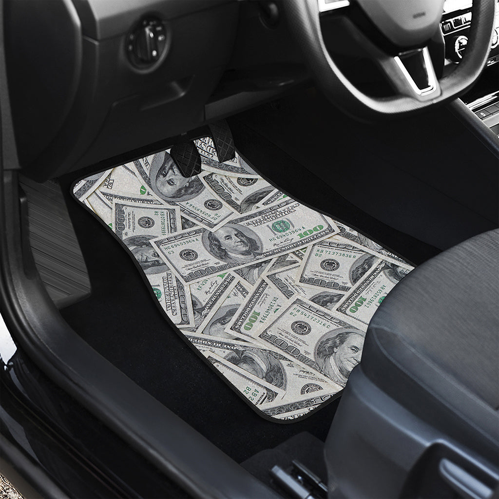 US Dollar Pattern Print Front and Back Car Floor Mats