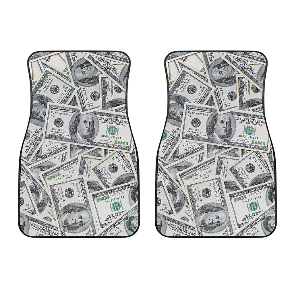 US Dollar Pattern Print Front Car Floor Mats