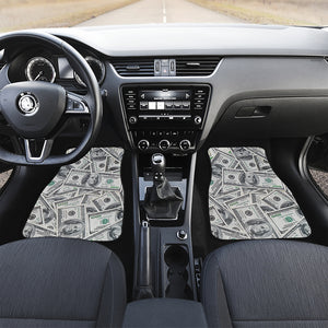 US Dollar Pattern Print Front Car Floor Mats