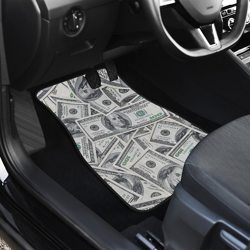 US Dollar Pattern Print Front Car Floor Mats