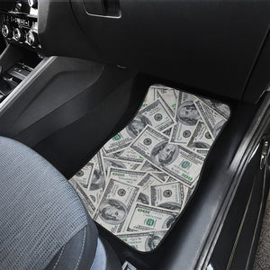 US Dollar Pattern Print Front Car Floor Mats