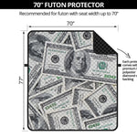 US Dollar Pattern Print Futon Protector