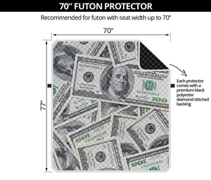 US Dollar Pattern Print Futon Protector