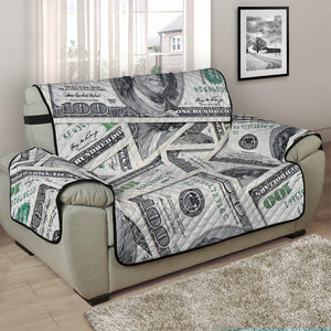 US Dollar Pattern Print Half Sofa Protector