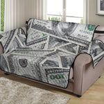 US Dollar Pattern Print Loveseat Protector