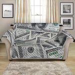 US Dollar Pattern Print Loveseat Protector