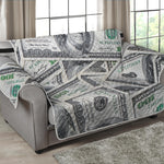 US Dollar Pattern Print Loveseat Protector