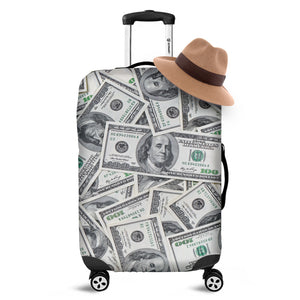 US Dollar Pattern Print Luggage Cover