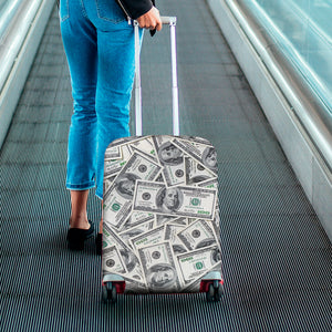 US Dollar Pattern Print Luggage Cover