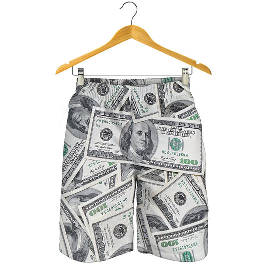 US Dollar Pattern Print Men's Shorts