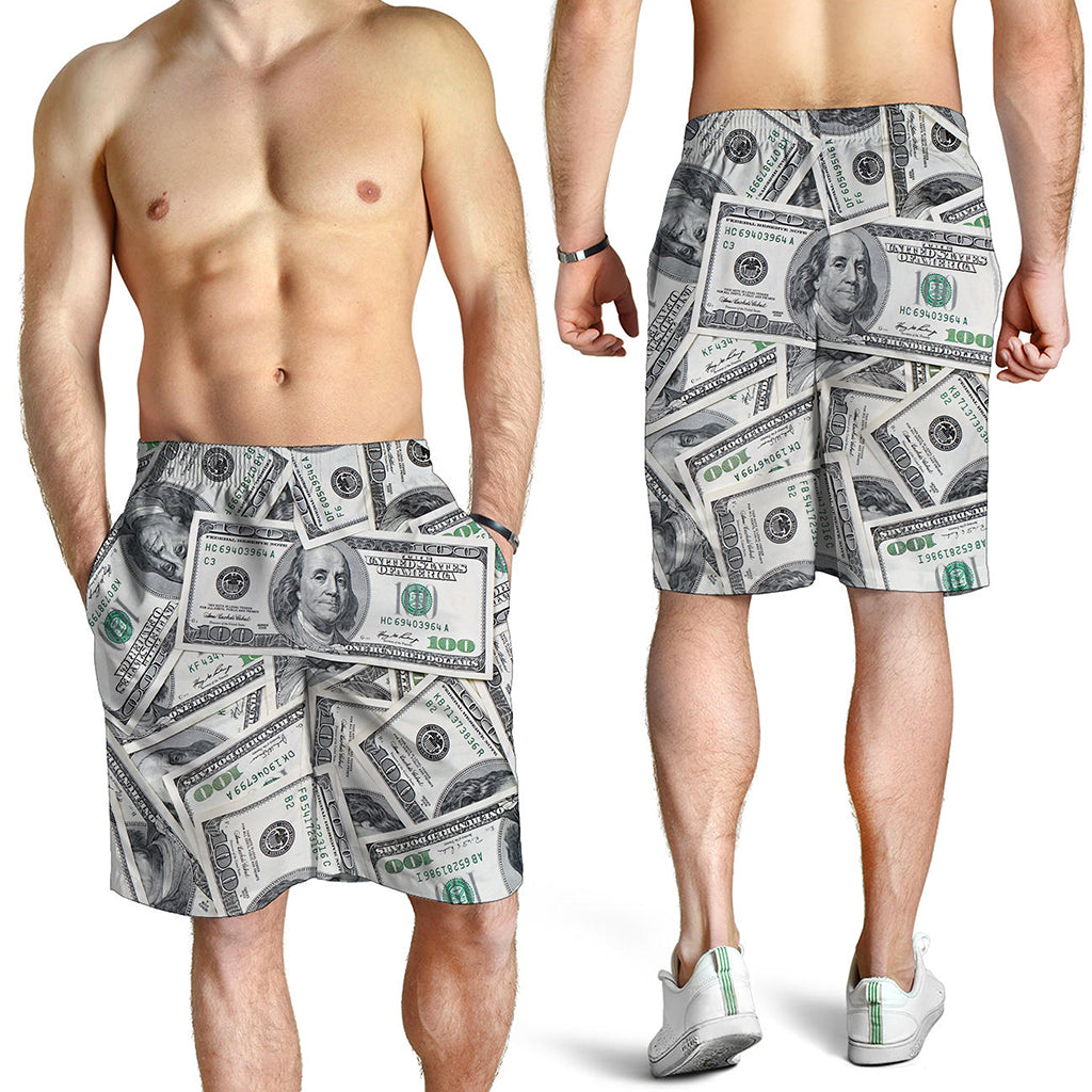 US Dollar Pattern Print Men's Shorts
