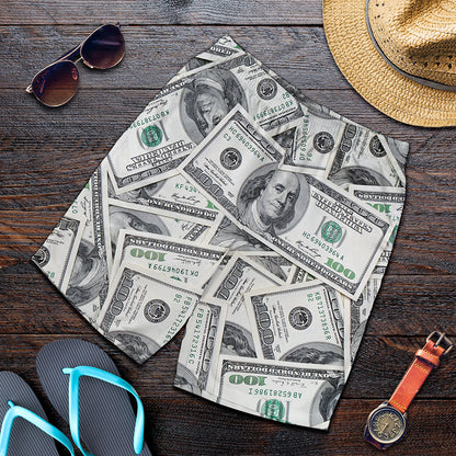 US Dollar Pattern Print Men's Shorts