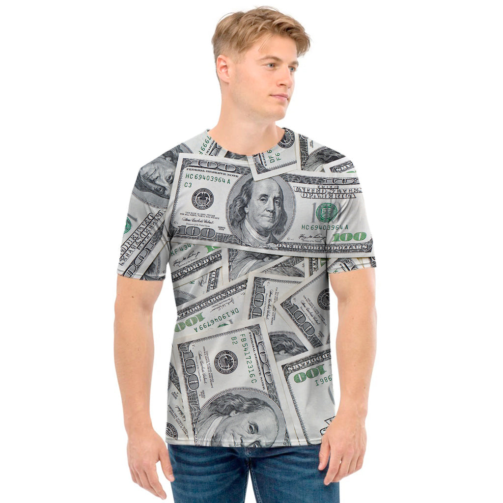 US Dollar Pattern Print Men's T-Shirt