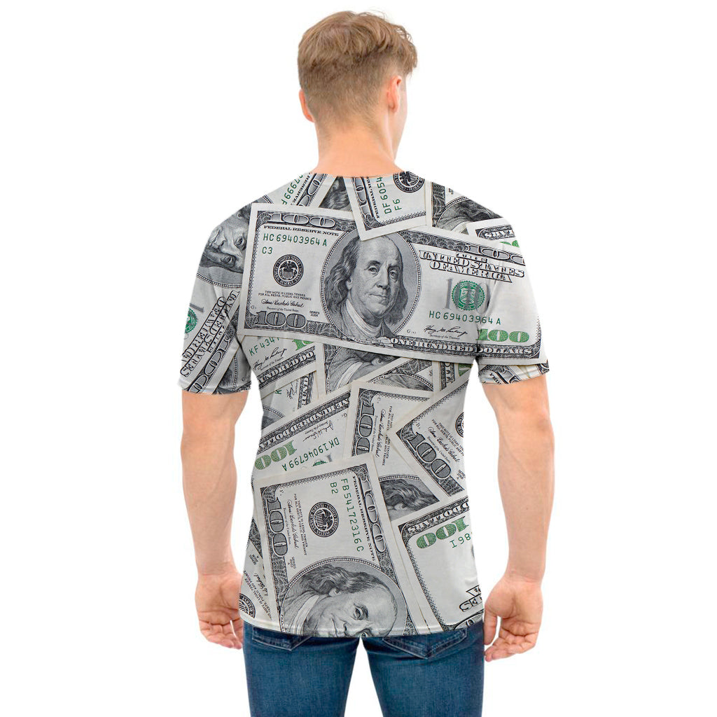 US Dollar Pattern Print Men's T-Shirt