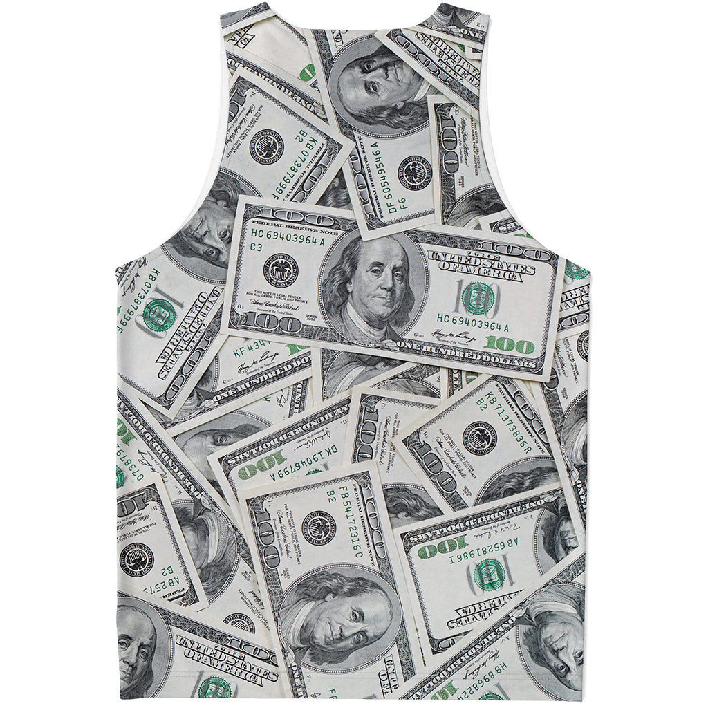 US Dollar Pattern Print Men's Tank Top