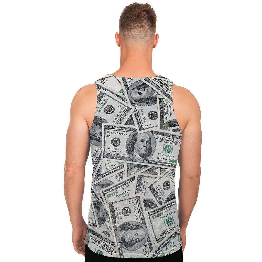 US Dollar Pattern Print Men's Tank Top