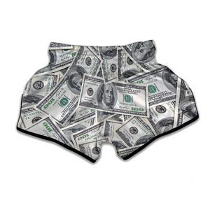 US Dollar Pattern Print Muay Thai Boxing Shorts