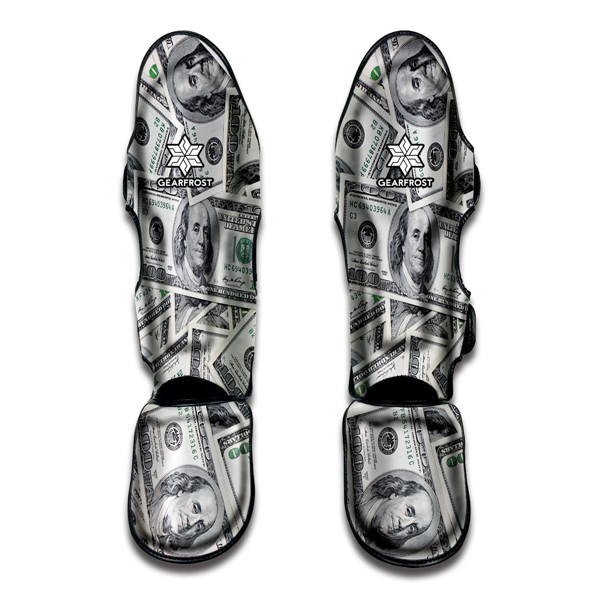 US Dollar Pattern Print Muay Thai Shin Guard