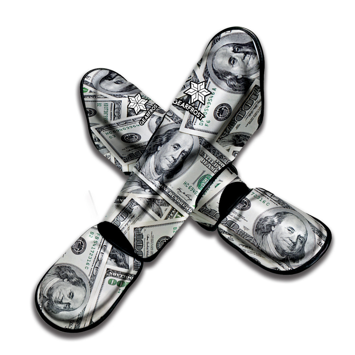 US Dollar Pattern Print Muay Thai Shin Guard
