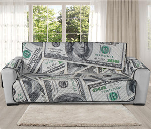 US Dollar Pattern Print Oversized Sofa Protector