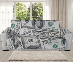 US Dollar Pattern Print Oversized Sofa Protector