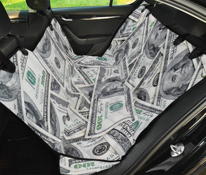 US Dollar Pattern Print Pet Car Back Seat Cover