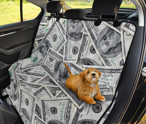US Dollar Pattern Print Pet Car Back Seat Cover