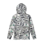 US Dollar Pattern Print Pullover Hoodie