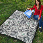 US Dollar Pattern Print Quilt