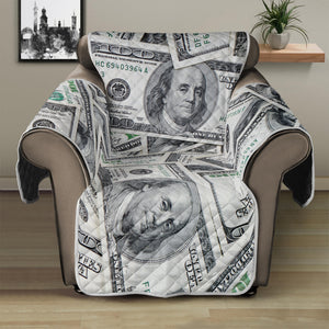 US Dollar Pattern Print Recliner Protector