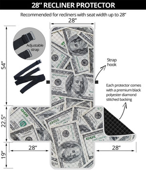 US Dollar Pattern Print Recliner Protector