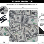 US Dollar Pattern Print Sofa Protector