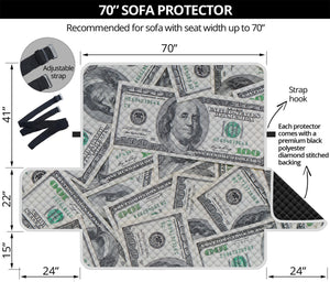 US Dollar Pattern Print Sofa Protector