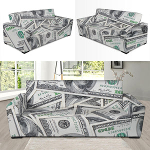 US Dollar Pattern Print Sofa Slipcover