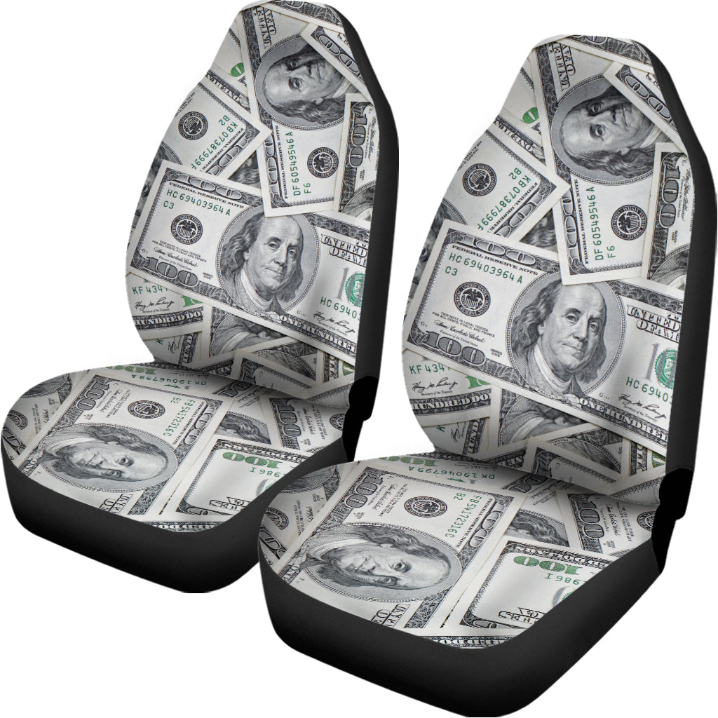 US Dollar Pattern Print Universal Fit Car Seat Covers