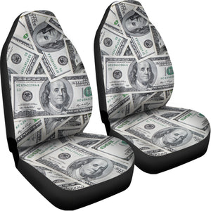 US Dollar Pattern Print Universal Fit Car Seat Covers