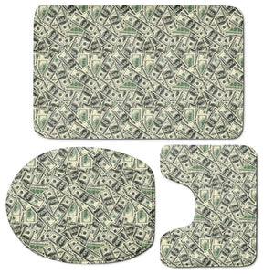 US Dollar Print 3 Piece Bath Mat Set