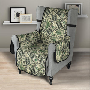 US Dollar Print Armchair Protector