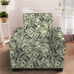 US Dollar Print Armchair Slipcover