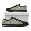 US Dollar Print Black Low Top Shoes