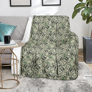 US Dollar Print Blanket