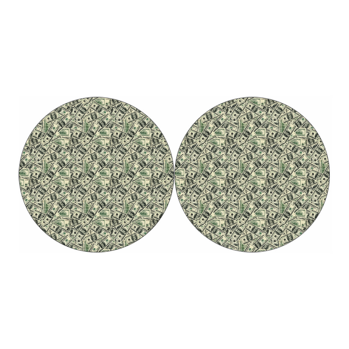 US Dollar Print Car Coasters