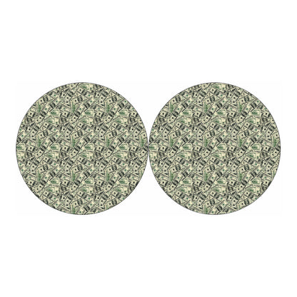 US Dollar Print Car Coasters
