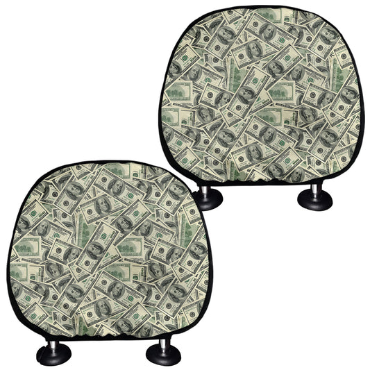 US Dollar Print Car Headrest Covers