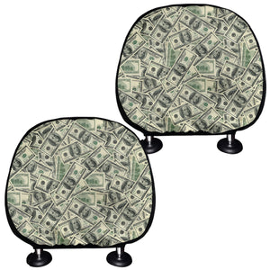US Dollar Print Car Headrest Covers